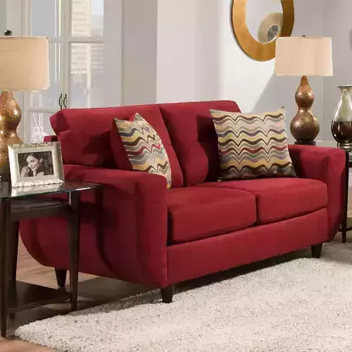 SOFA002 loveseat with pillows Free 3D model