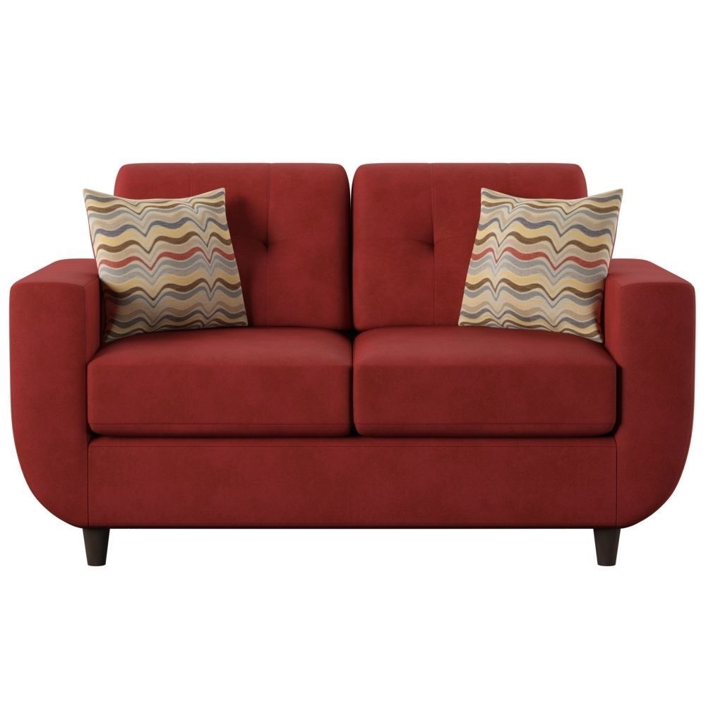 SOFA002 loveseat with pillows Free 3D model_6