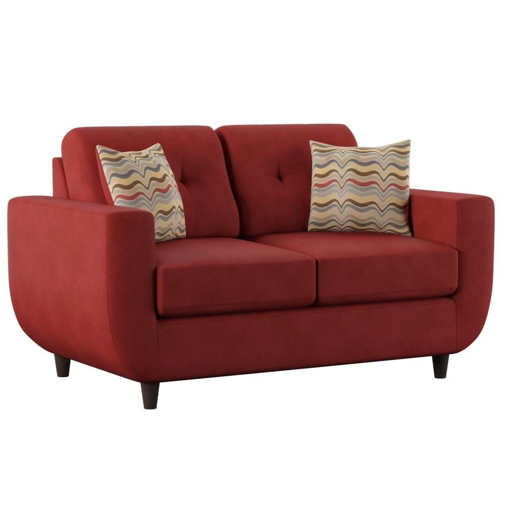 SOFA002 loveseat with pillows Free 3D model_2