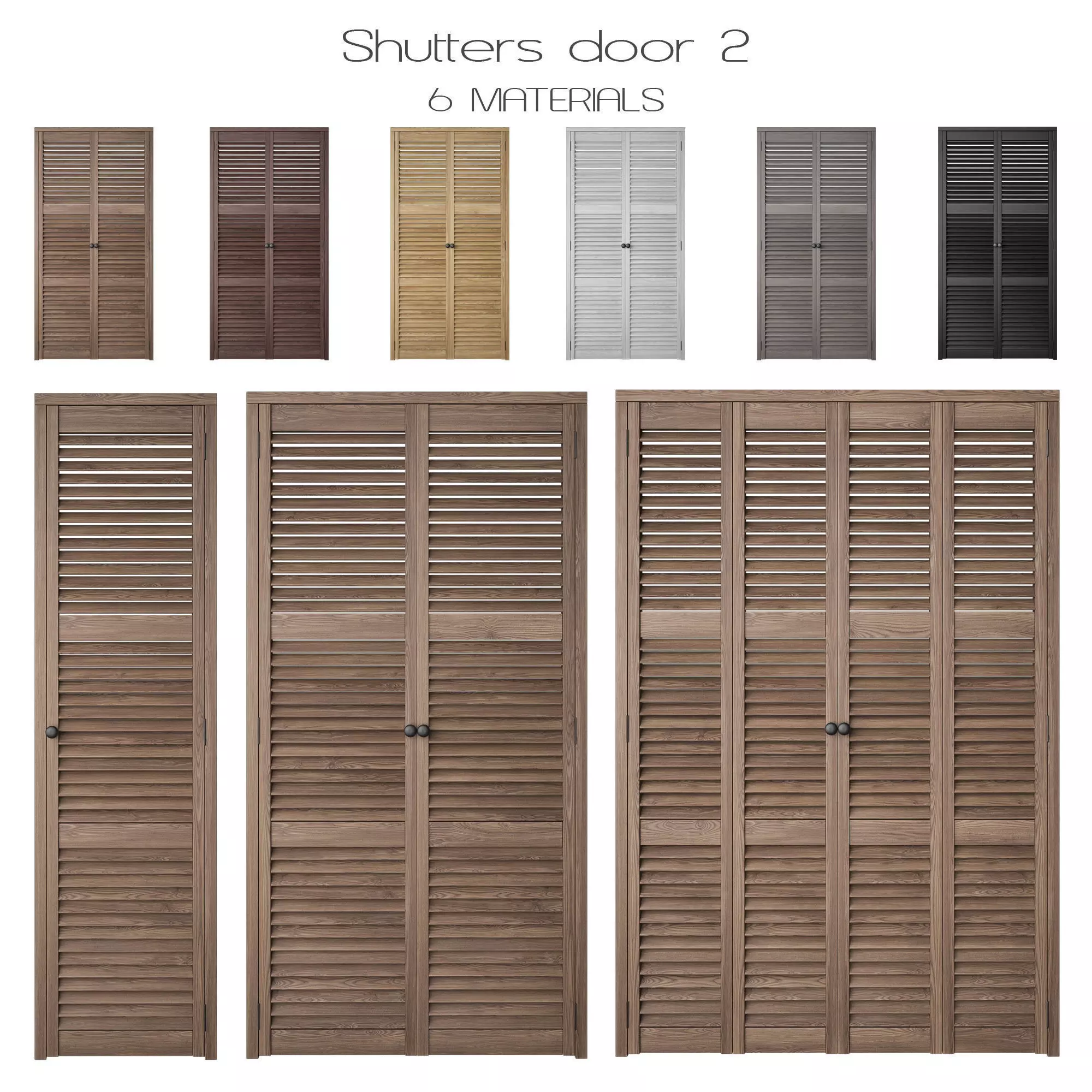 Shutters Door 2 3D model_0