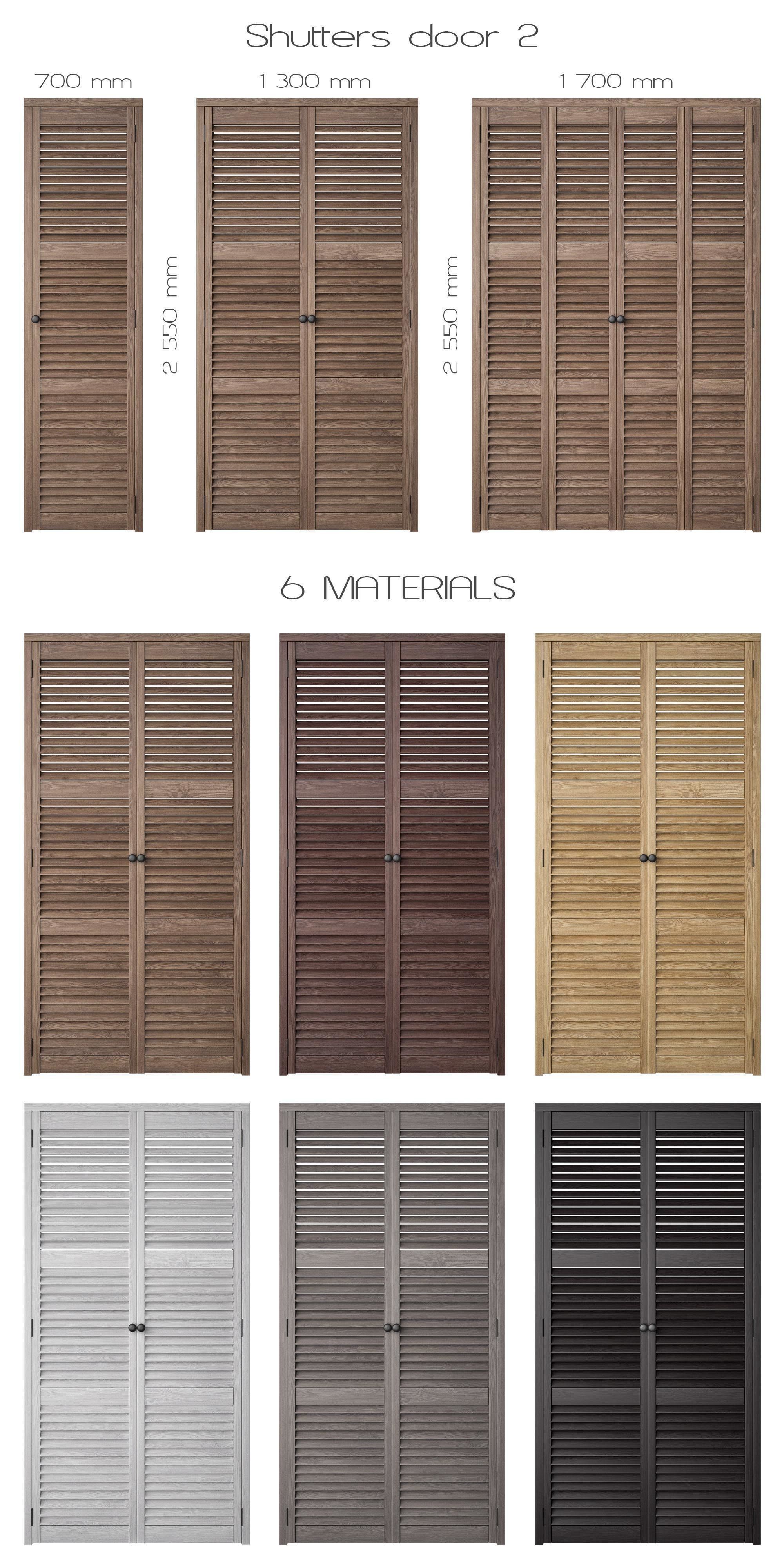 Shutters Door 2 3D model_1