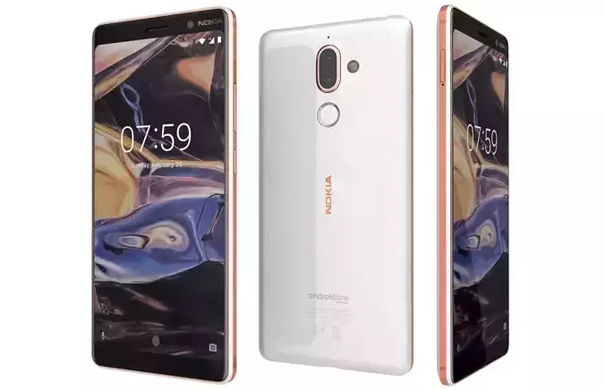 Nokia 7 Plus White Copper 3D model