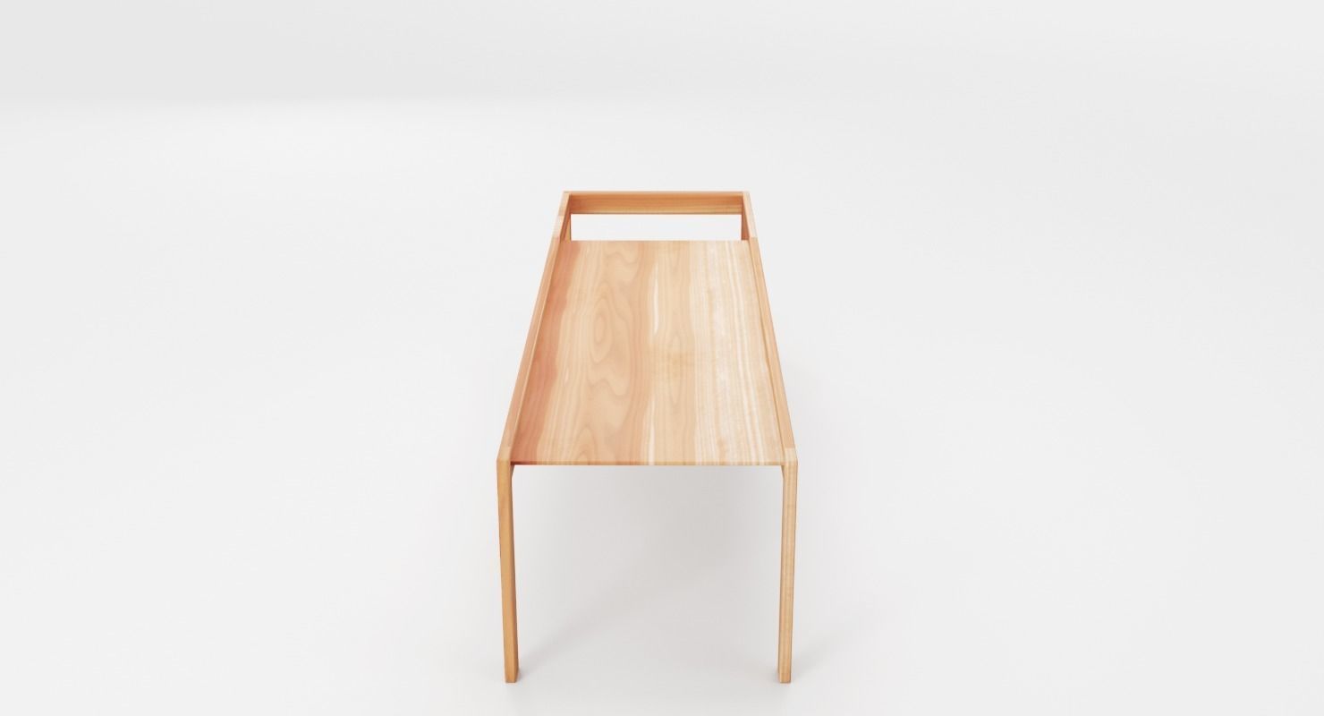  Wooden Childrens Table Low-poly 3D model_5