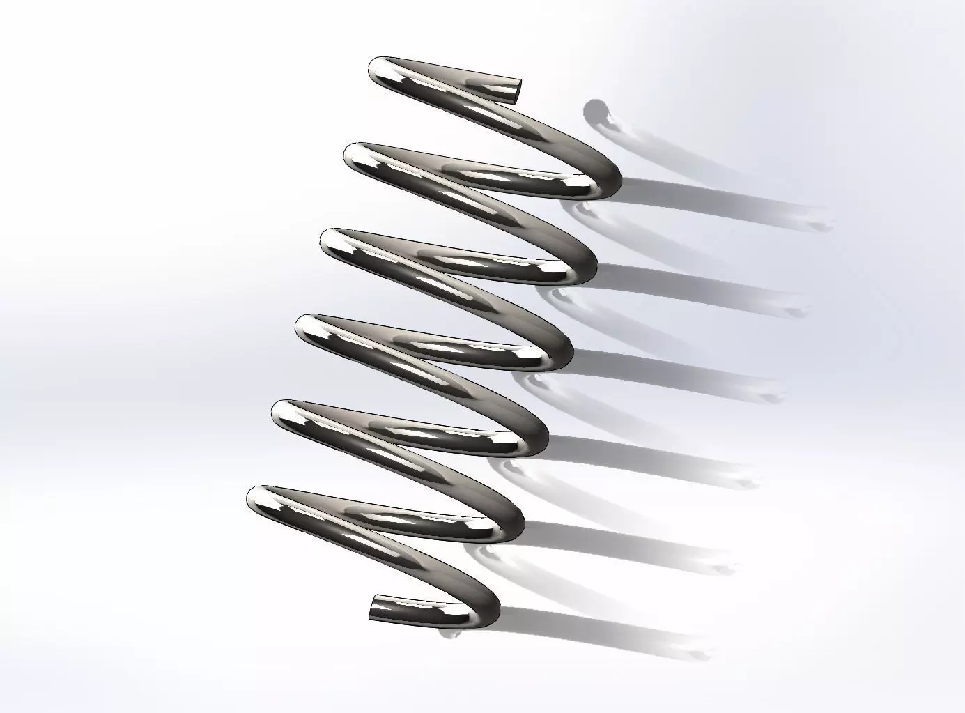 Request Open coiled helical compression spring Free 3D model_0