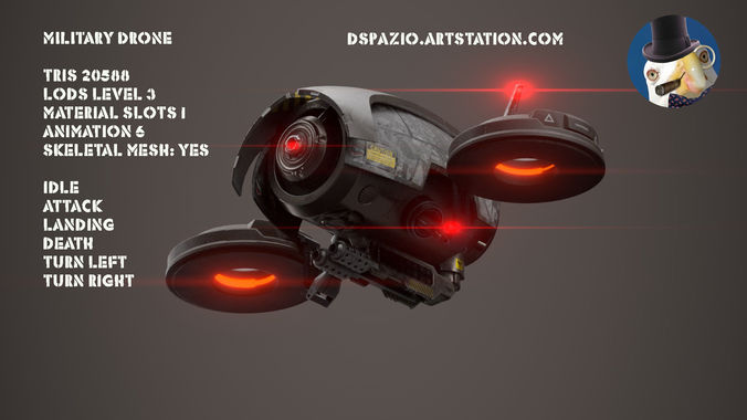 Military Drone 3D model
