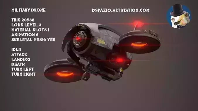 Military Drone 3D model