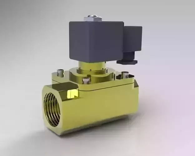 Solenoid Valve Free 3D model