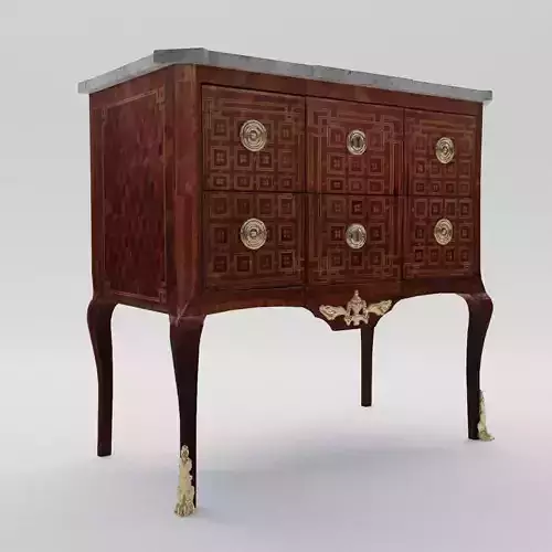 Transition commode - France - late 18th century 3D model