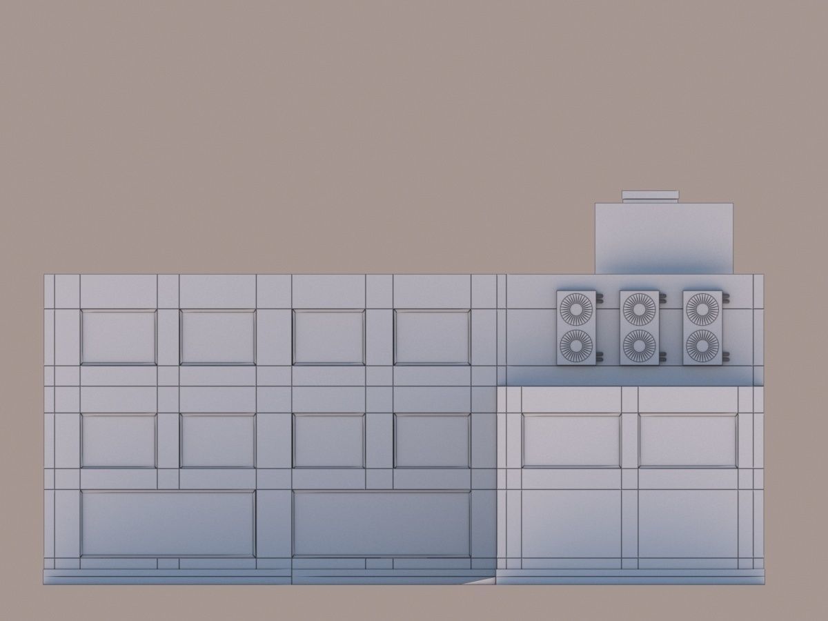 Cartoon Low Poly Hospital Building Low-poly 3D model_11