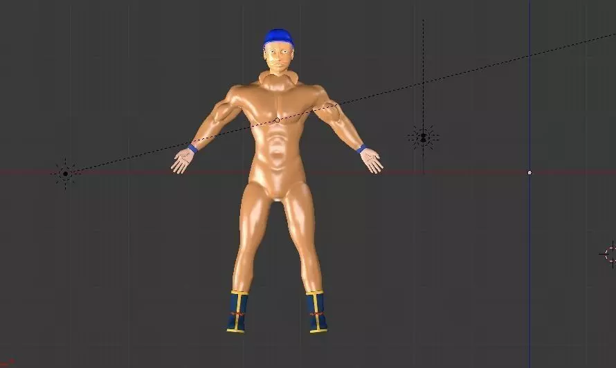 Men Body Low-poly 3D model_0