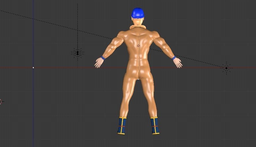 Men Body Low-poly 3D model_1