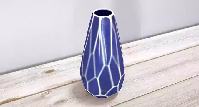  Dawson Blue  Ceramic Vase Low-poly 3D model