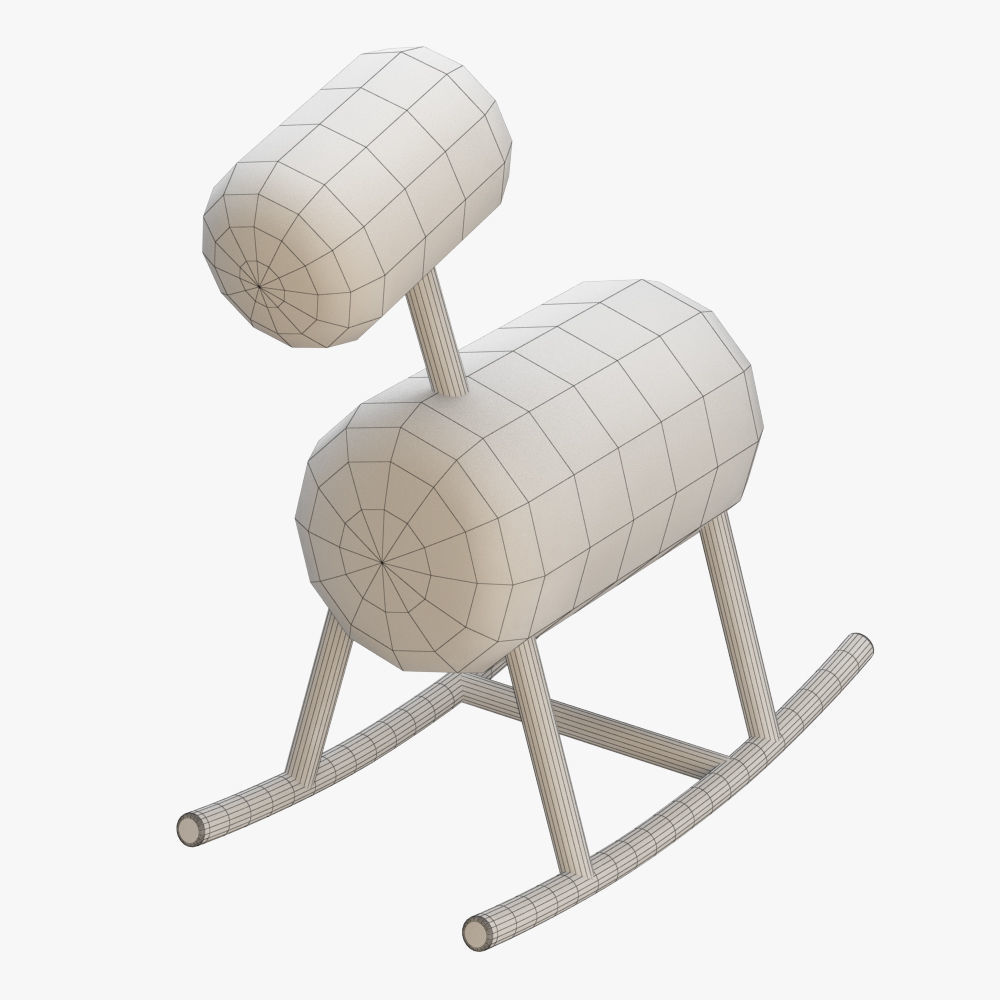 HiHo Sheepskin Rocker 3D model_3