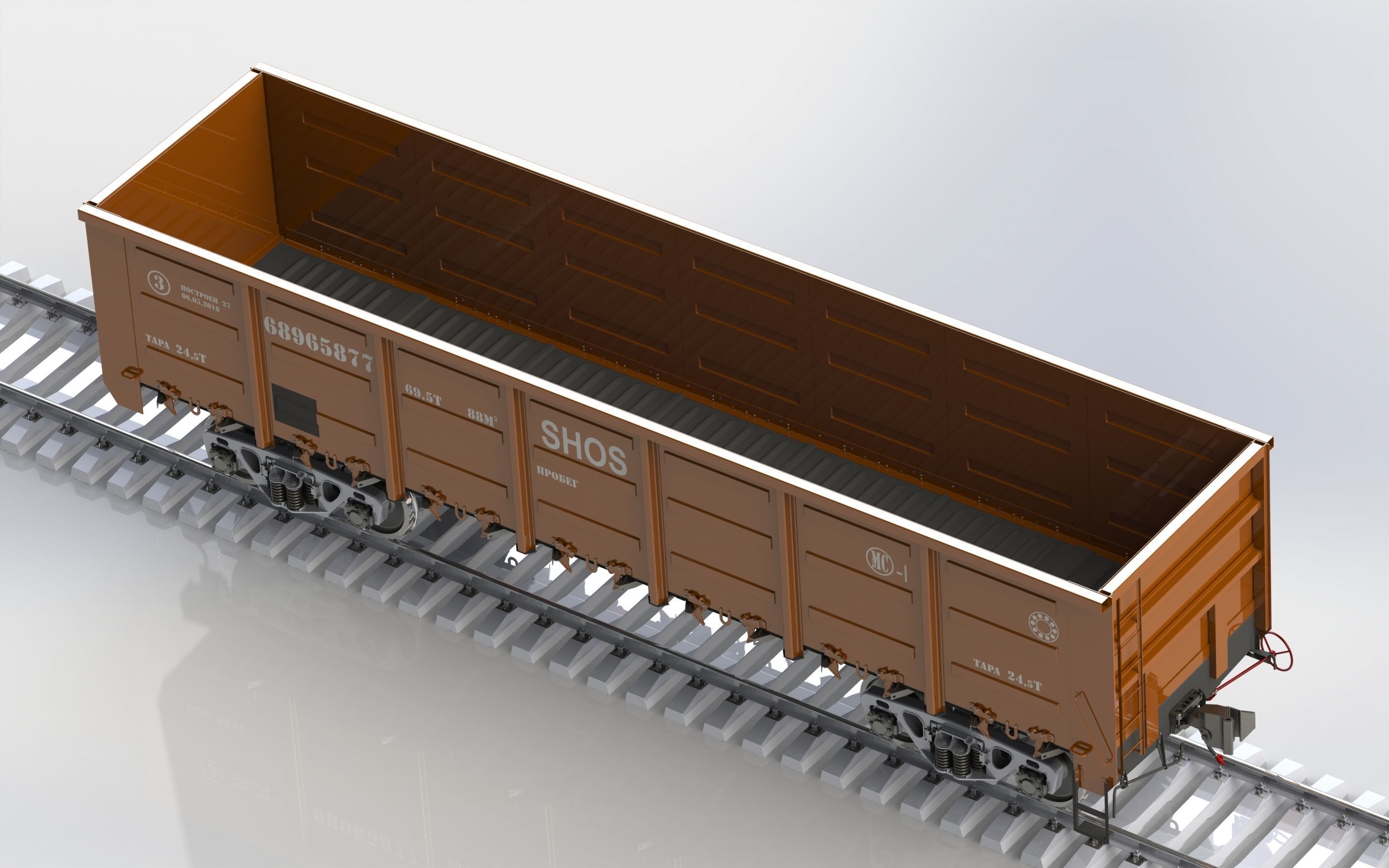 Railway Carriage 12-132 Model 3D model_2