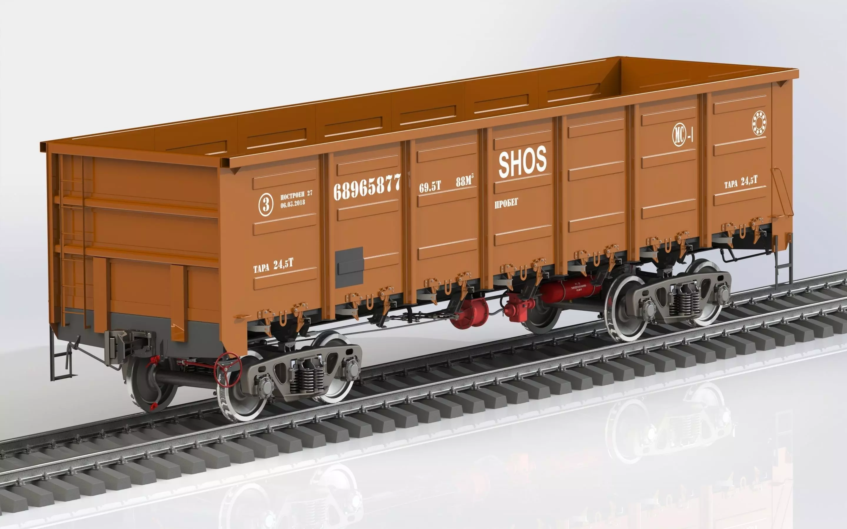 Railway Carriage 12-132 Model 3D model_0