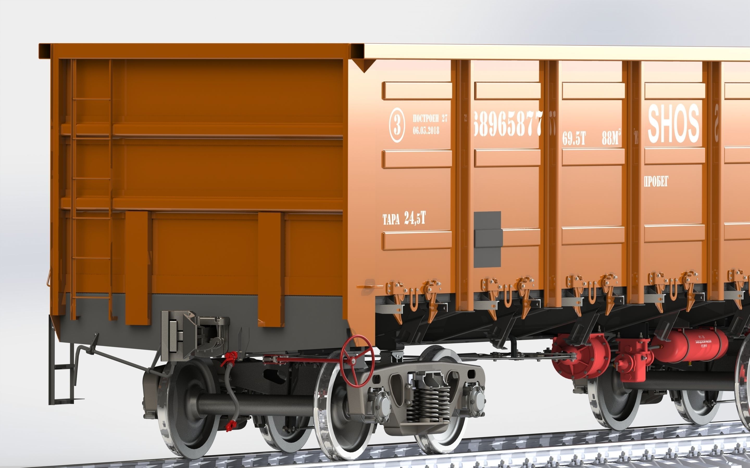 Railway Carriage 12-132 Model 3D model_1
