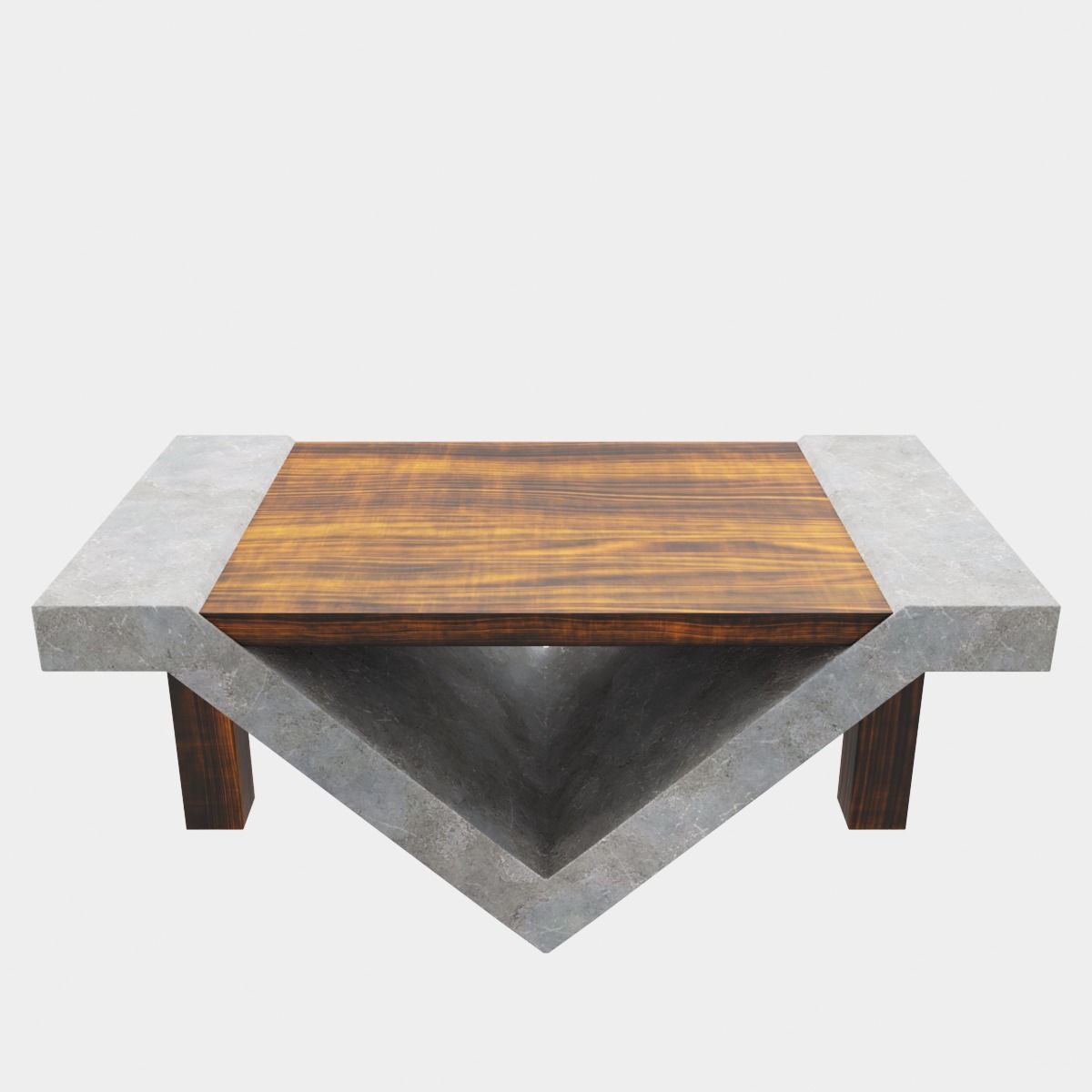 Loft Beton Table Low-poly 3D model_12