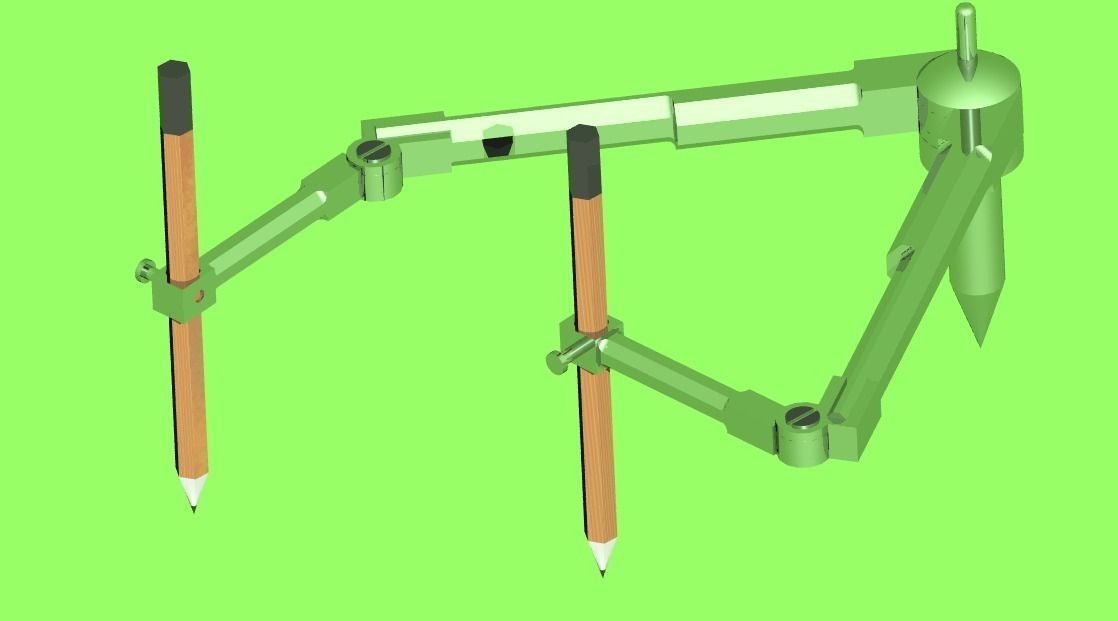 Multi utility pocket compass 3D model_1