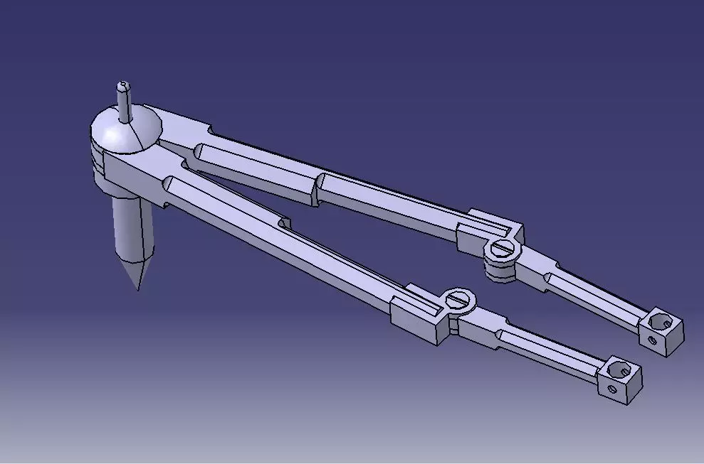 Multi utility pocket compass 3D model_0
