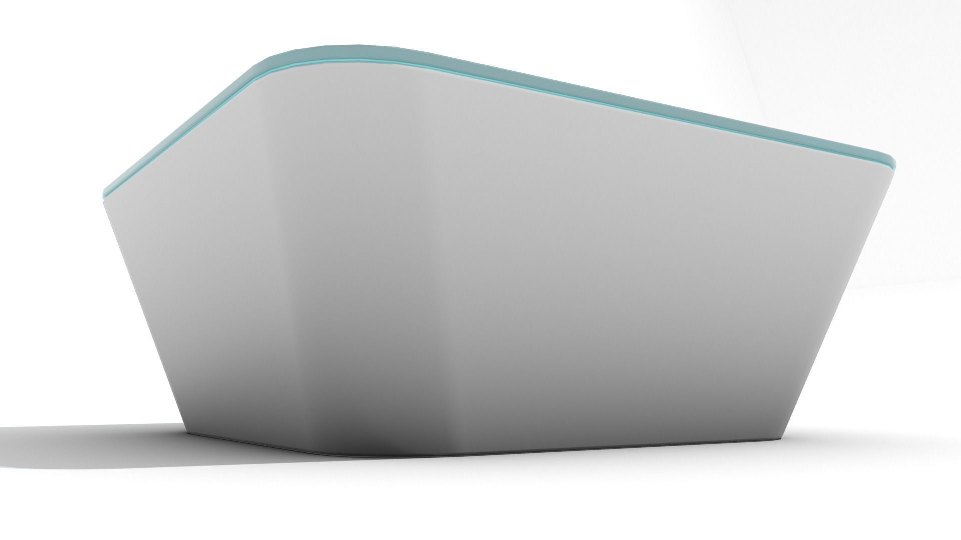 Low Beveled Cube Coffee Table Low-poly 3D model_3