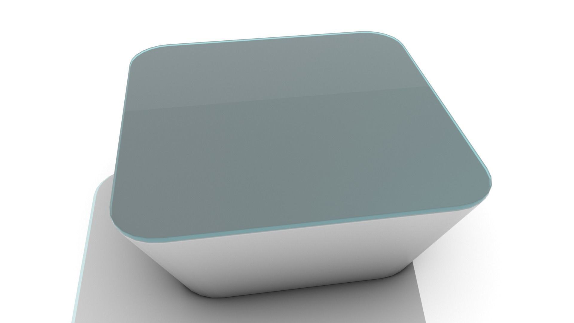 Low Beveled Cube Coffee Table Low-poly 3D model_1