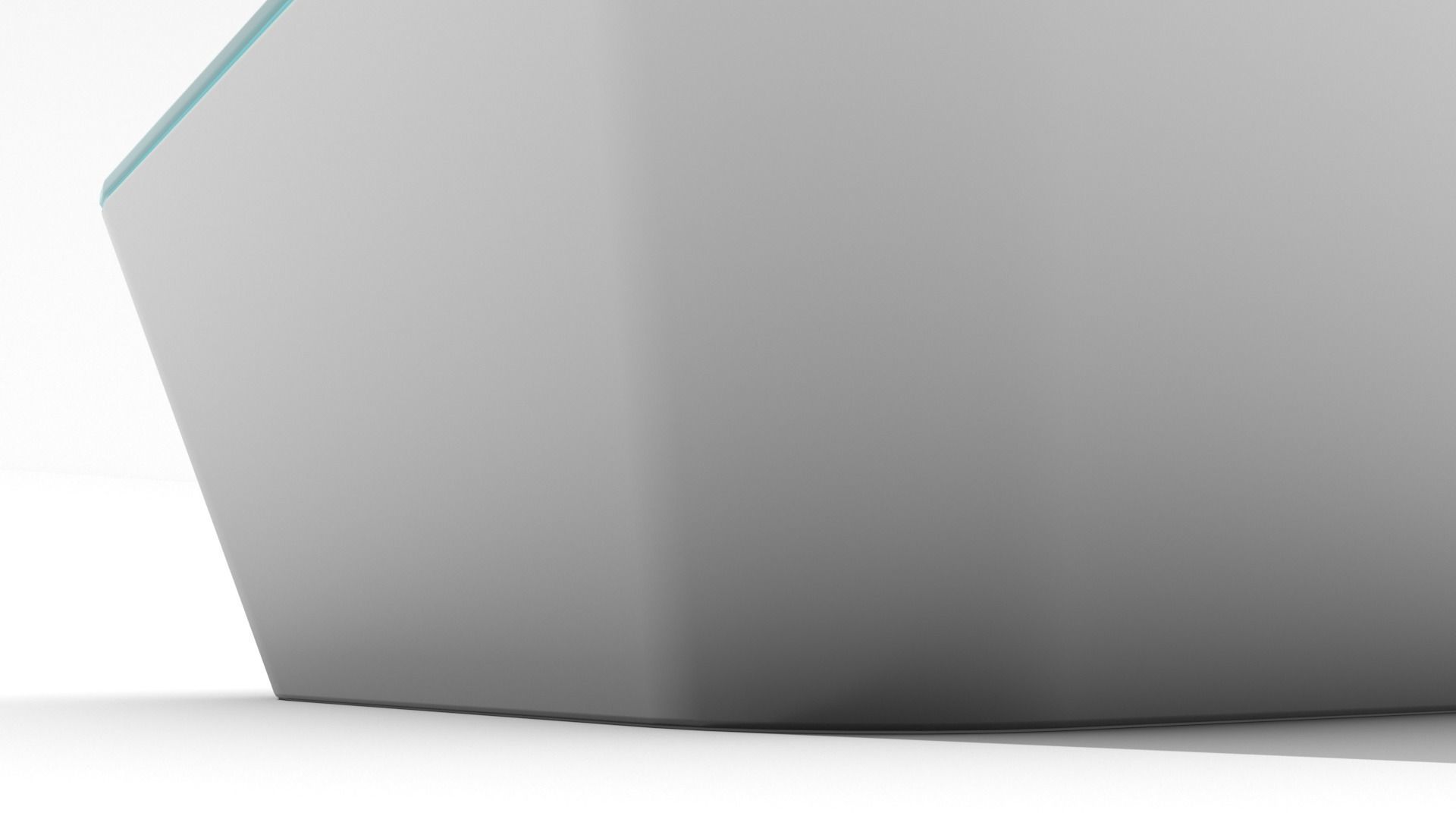 Low Beveled Cube Coffee Table Low-poly 3D model_2