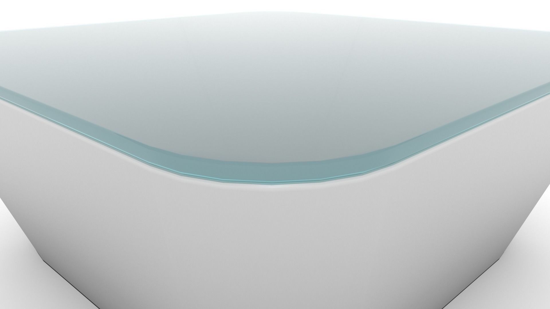 Low Beveled Cube Coffee Table Low-poly 3D model_5