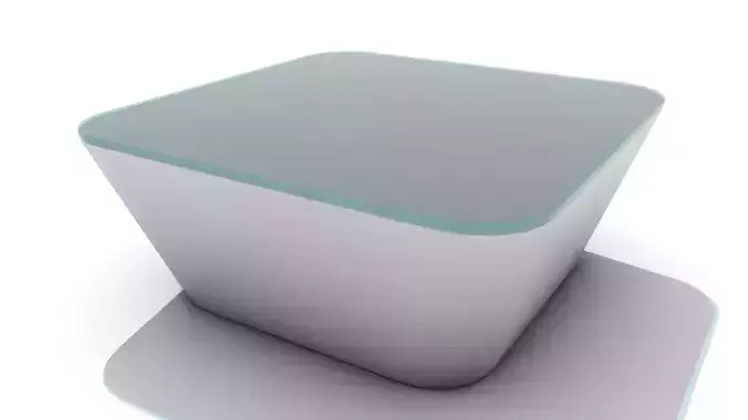 Low Beveled Cube Coffee Table Low-poly 3D model