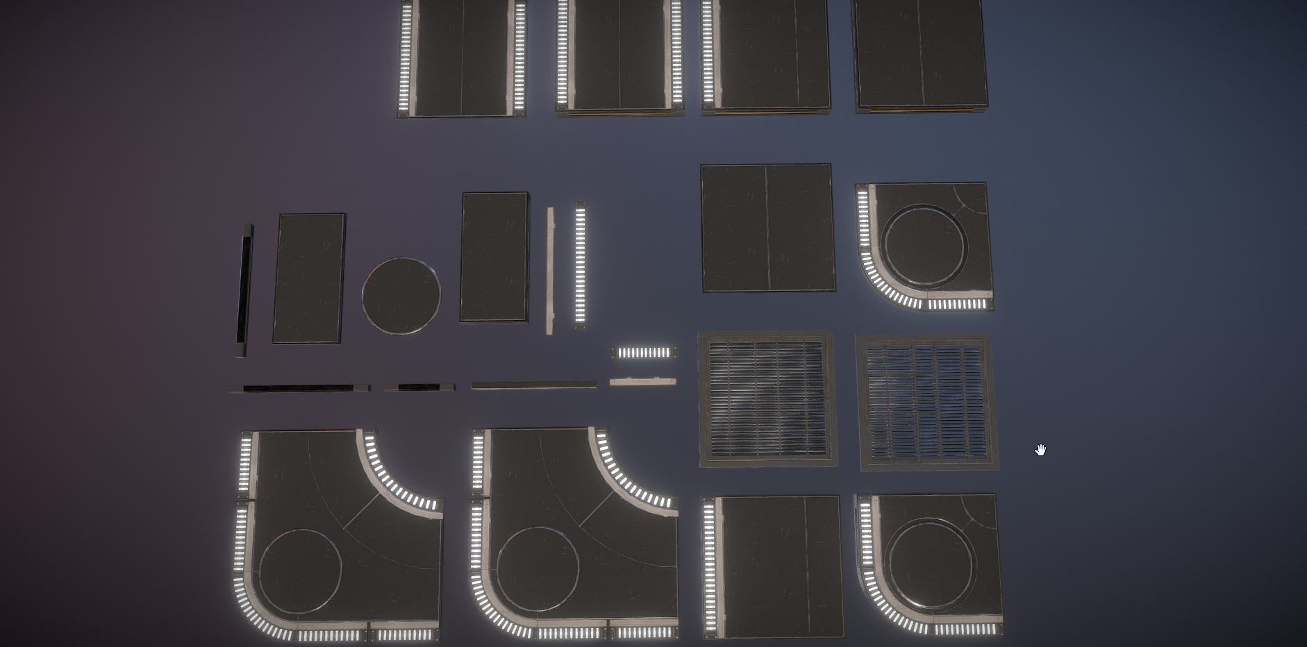 Sci Fi Floors Kit 1 Low-poly 3D model_4