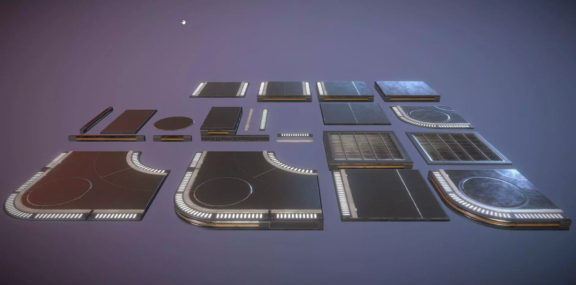 Sci Fi Floors Kit 1 Low-poly 3D model_0