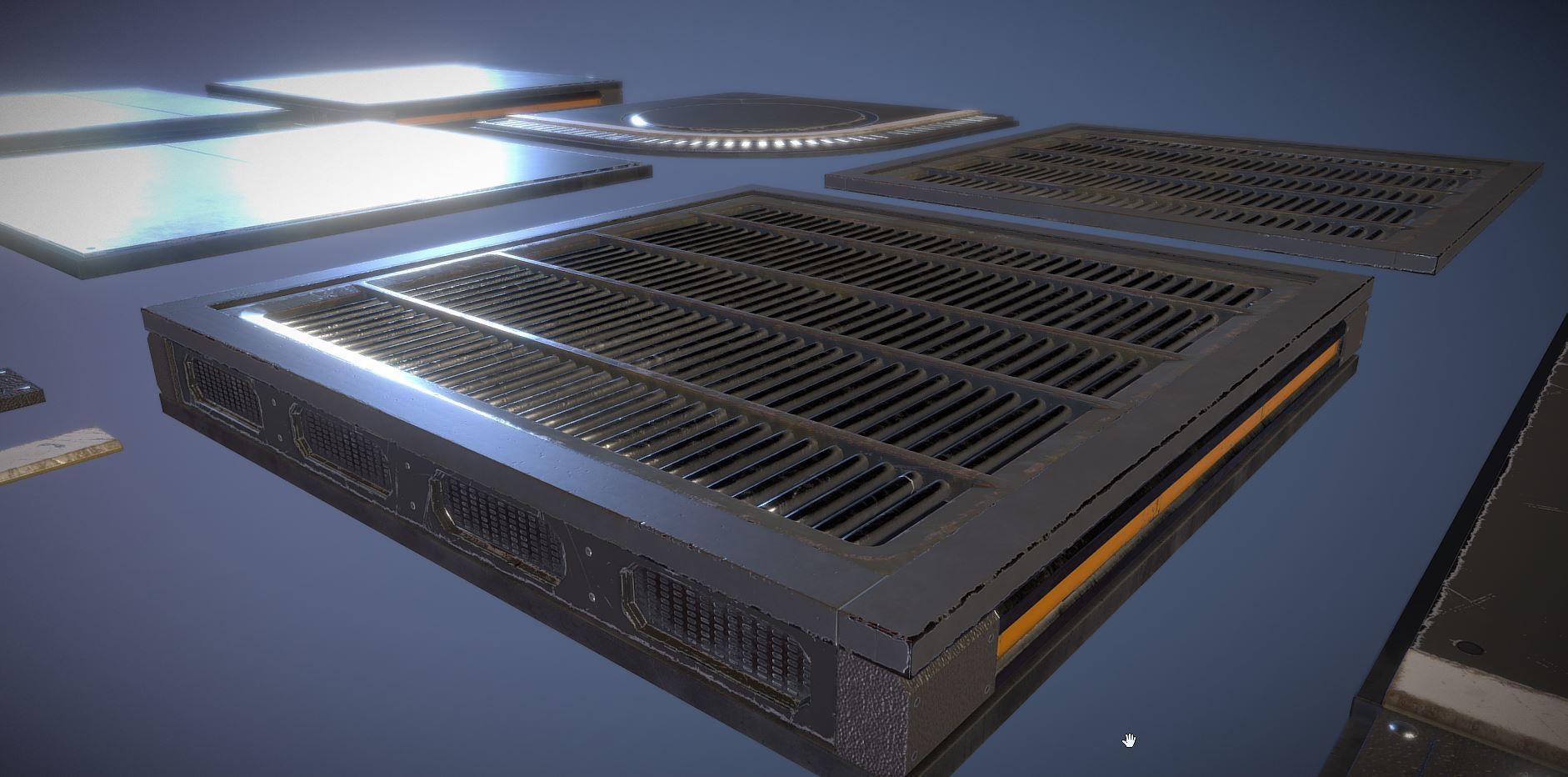 Sci Fi Floors Kit 1 Low-poly 3D model_2