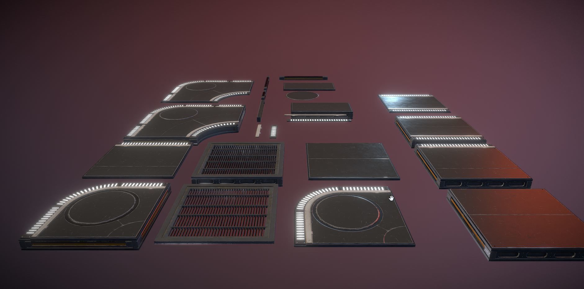 Sci Fi Floors Kit 1 Low-poly 3D model_1