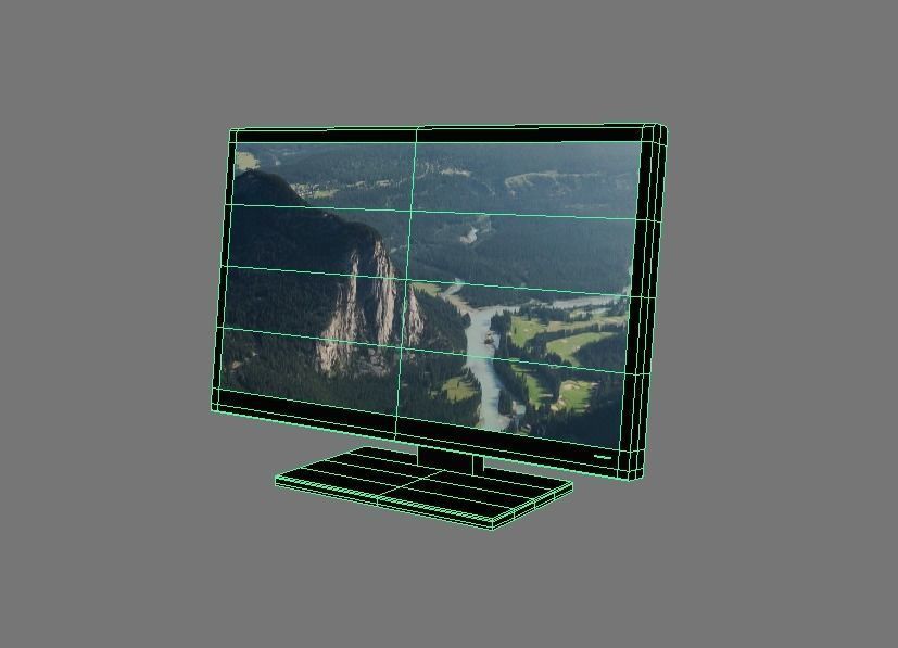 LED Monitor Free low-poly 3D model_1