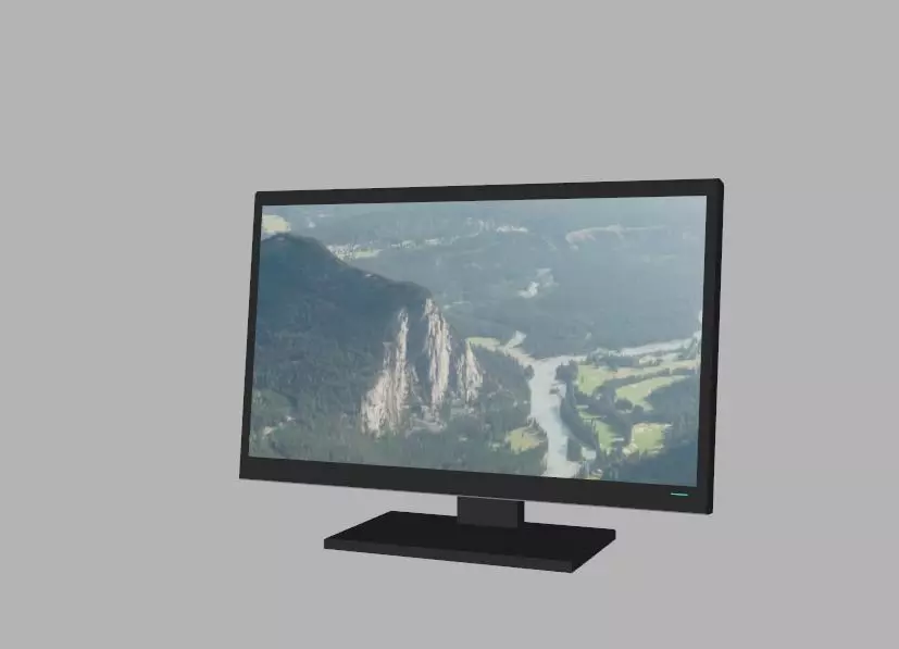 LED Monitor Free low-poly 3D model_0