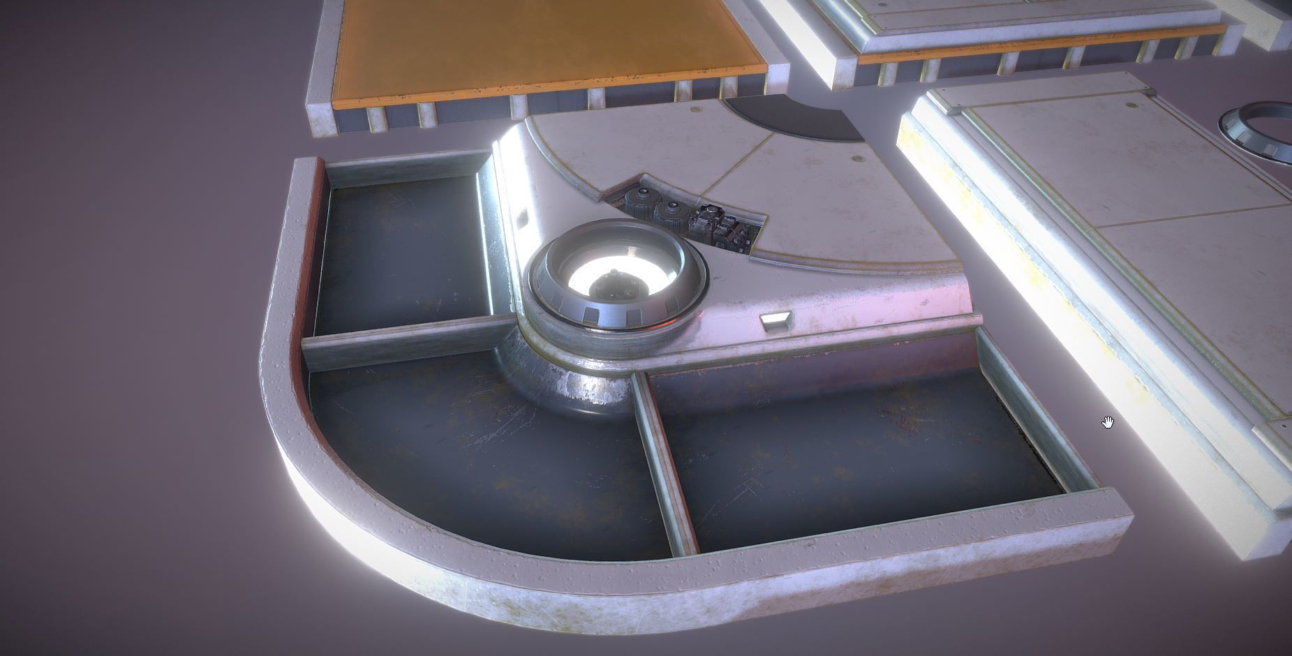 Sci Fi Ceiling Kit 1 Low-poly 3D model_2