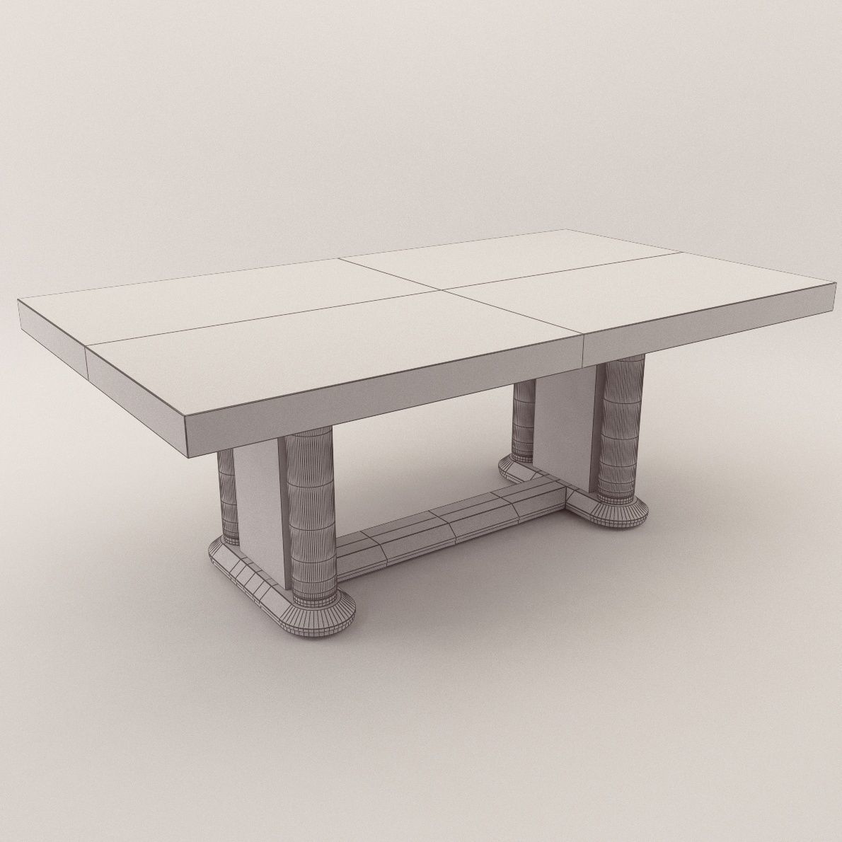 Dining table - Art Deco 1920 3D model_2
