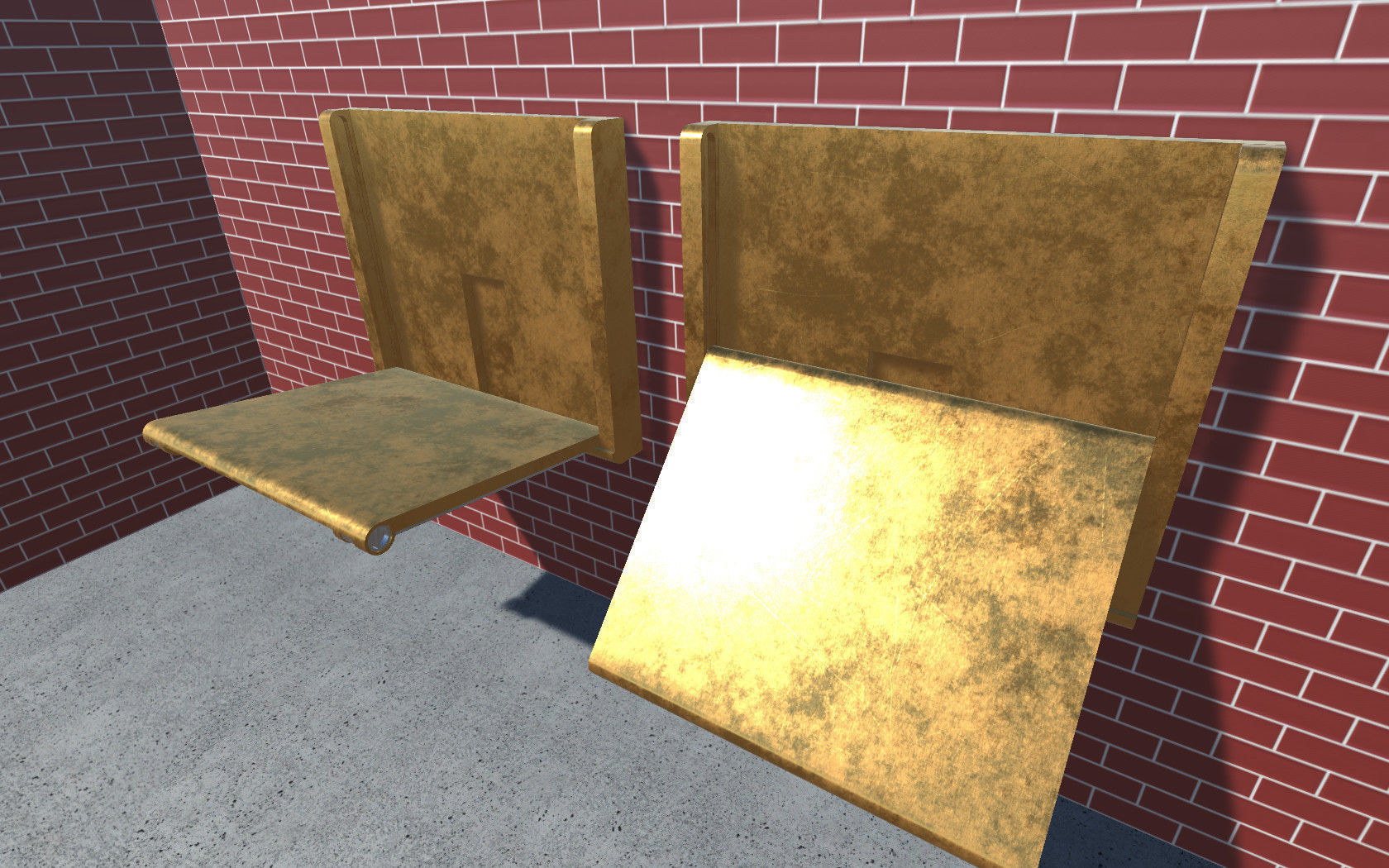 Hidden Table 1 Metal 1 Low-poly 3D model_10