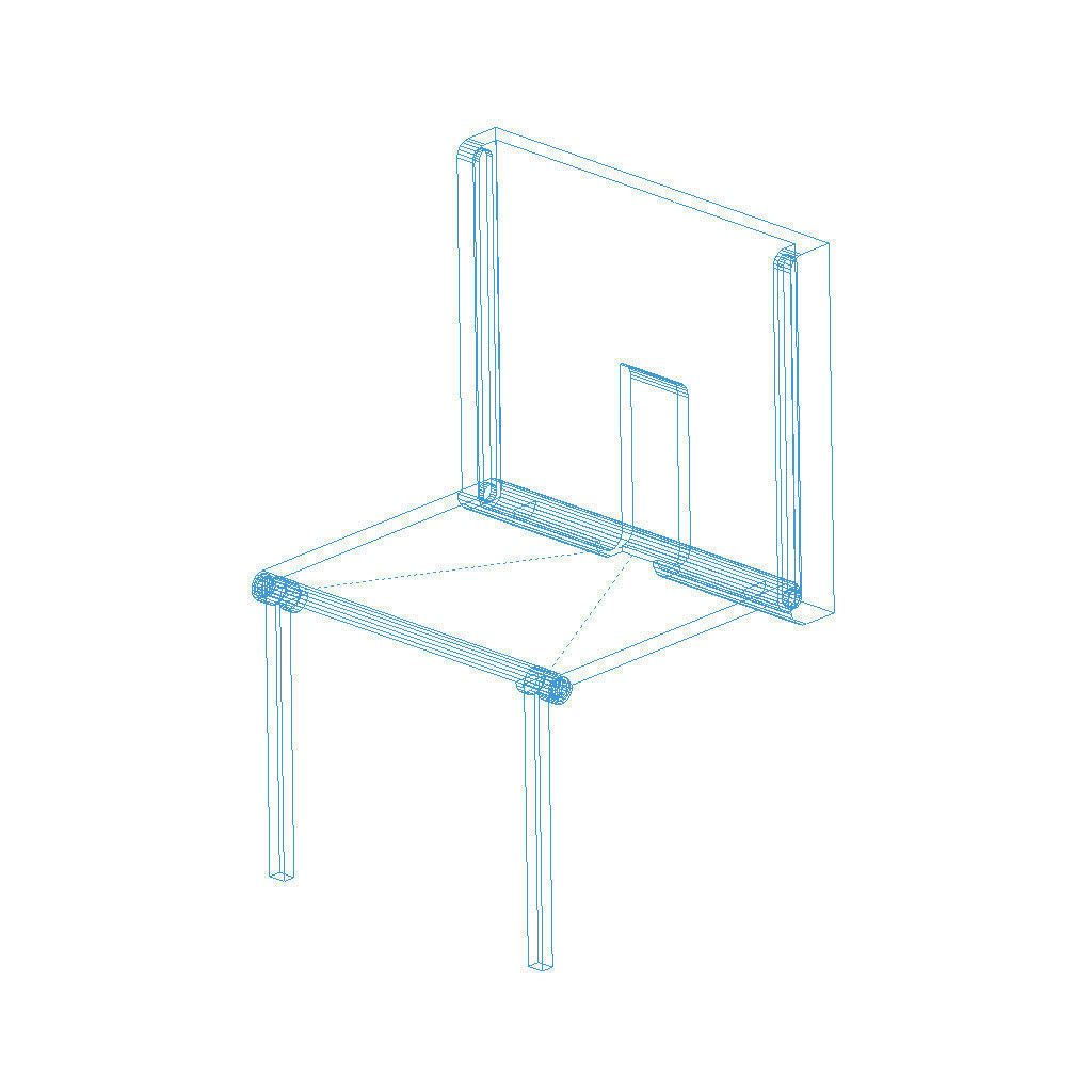 Hidden Table 1 Metal 1 Low-poly 3D model_24