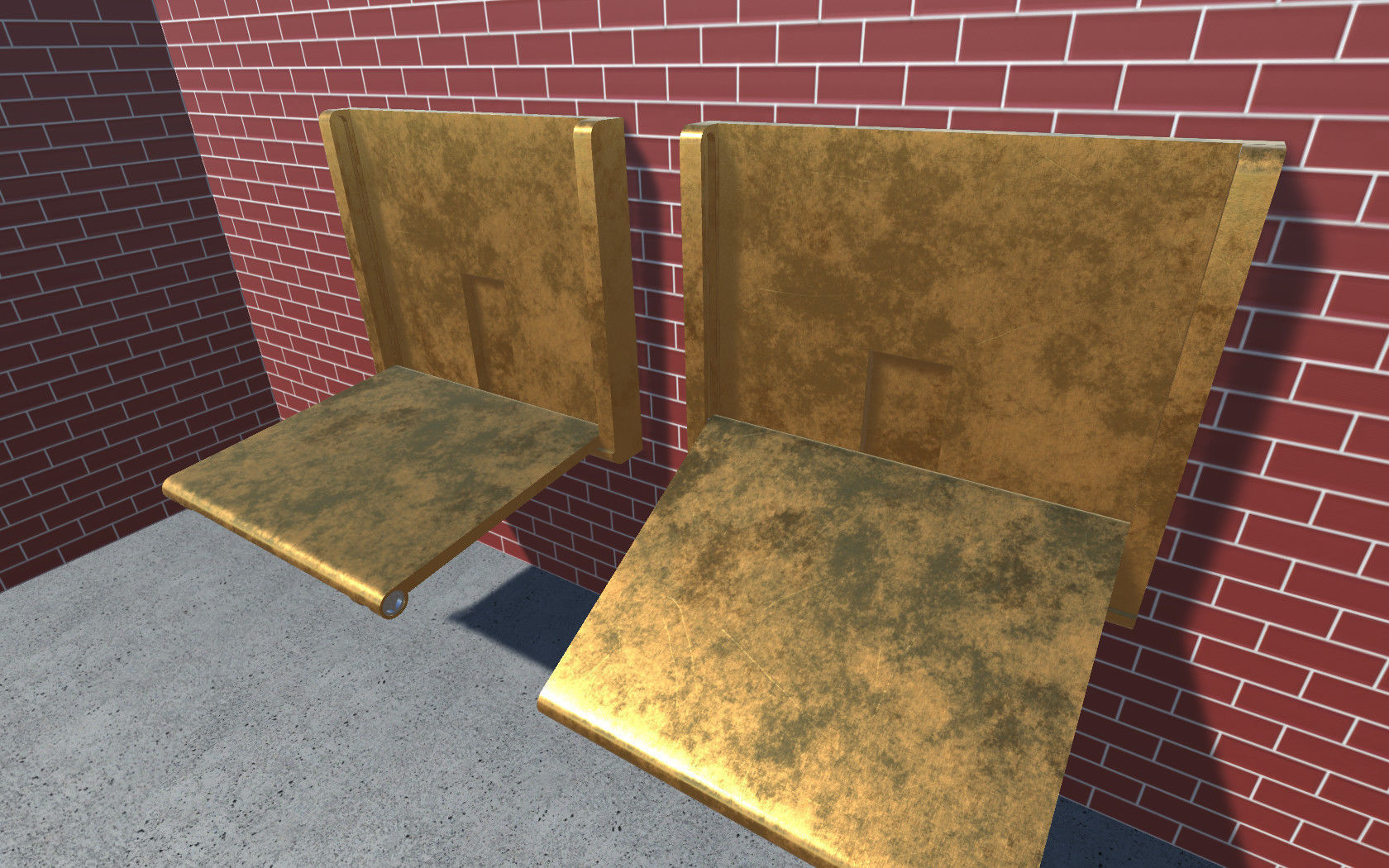 Hidden Table 1 Metal 1 Low-poly 3D model_12