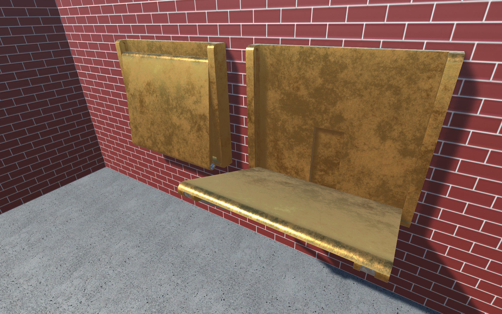 Hidden Table 1 Metal 1 Low-poly 3D model_11