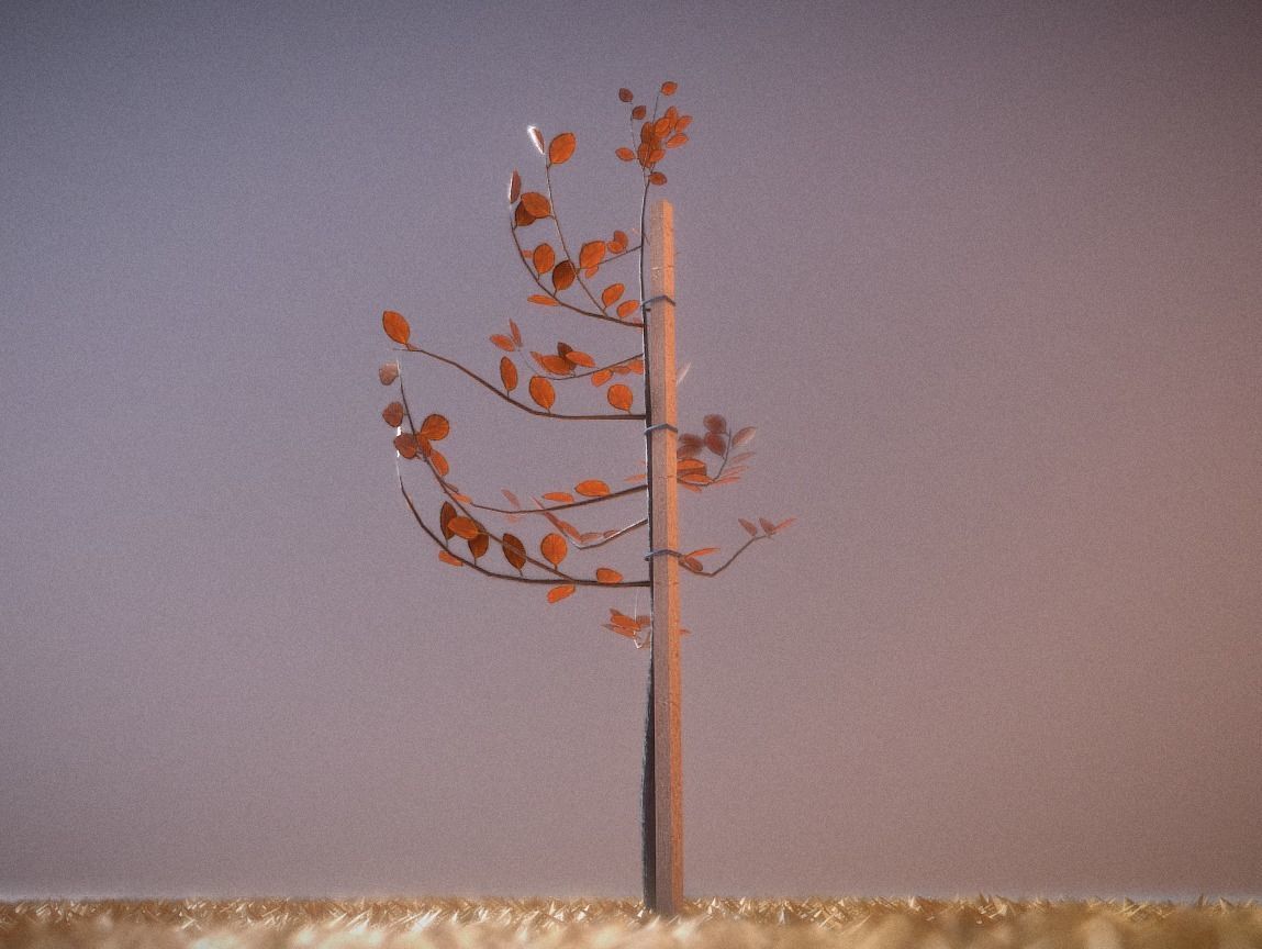 Small Pear Trees - Four Seasons Low-poly 3D model_53