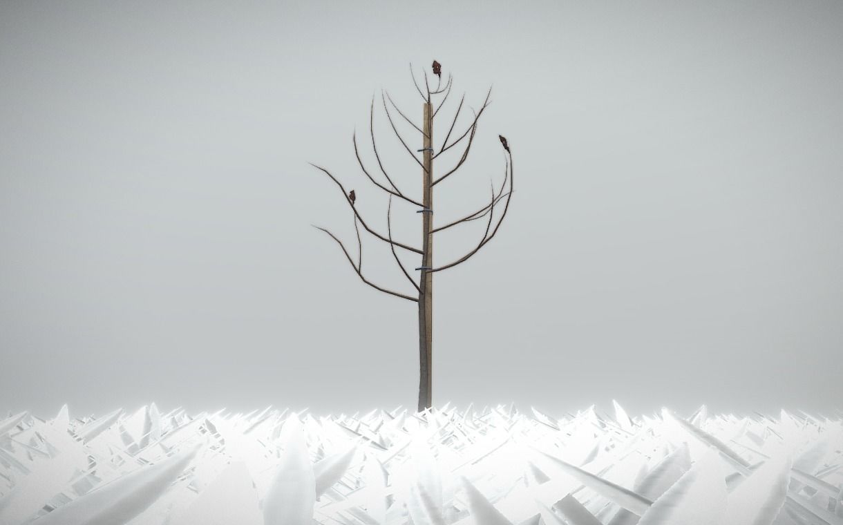 Small Pear Trees - Four Seasons Low-poly 3D model_47