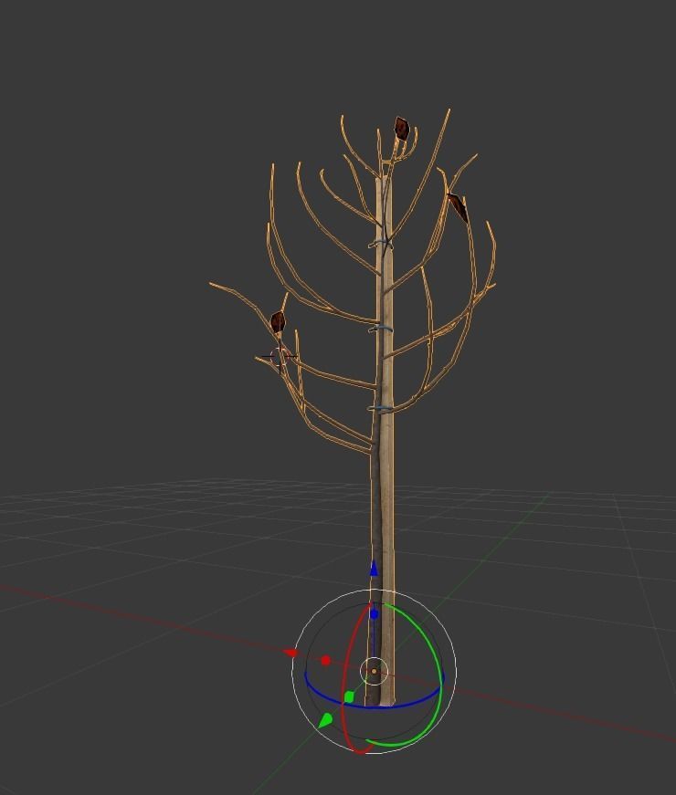 Small Pear Trees - Four Seasons Low-poly 3D model_46