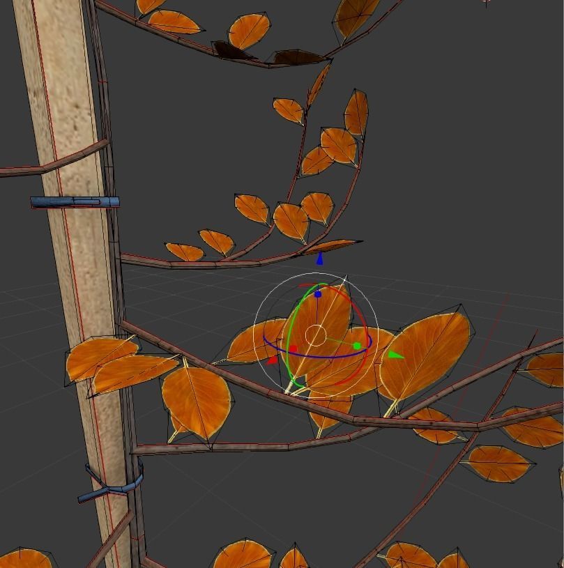 Small Pear Trees - Four Seasons Low-poly 3D model_18