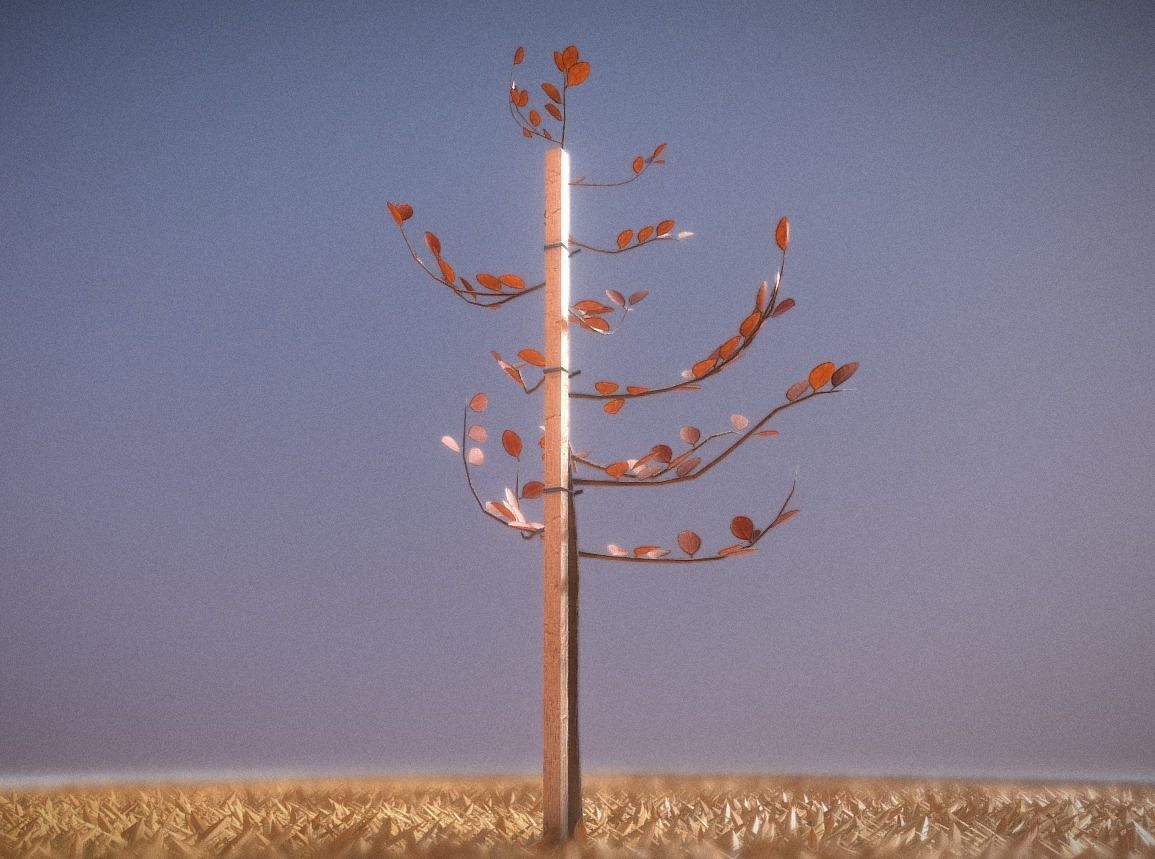 Small Pear Trees - Four Seasons Low-poly 3D model_15