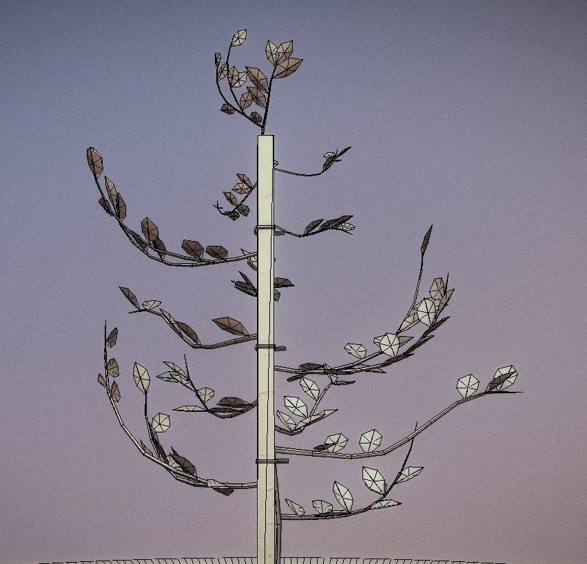 Small Pear Trees - Four Seasons Low-poly 3D model_21