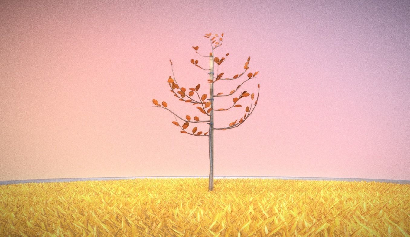 Small Pear Trees - Four Seasons Low-poly 3D model_51