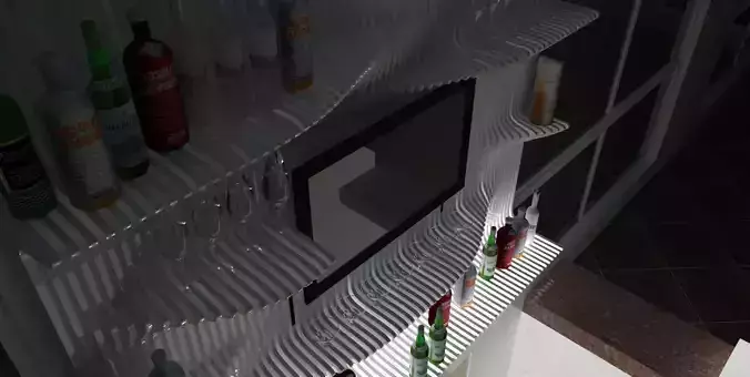 PARAMETRIC BAR SHELVES 3D model