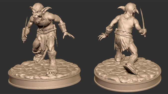 Goblin 3D print model statue of troll Free 3D print model