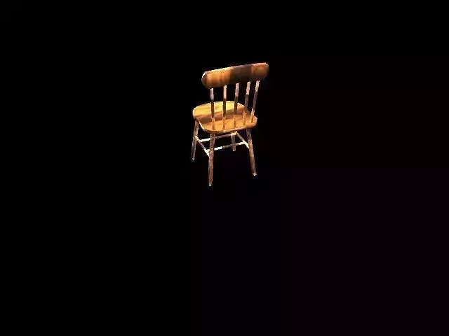 Wooden Chair 3d Low-poly 3D model